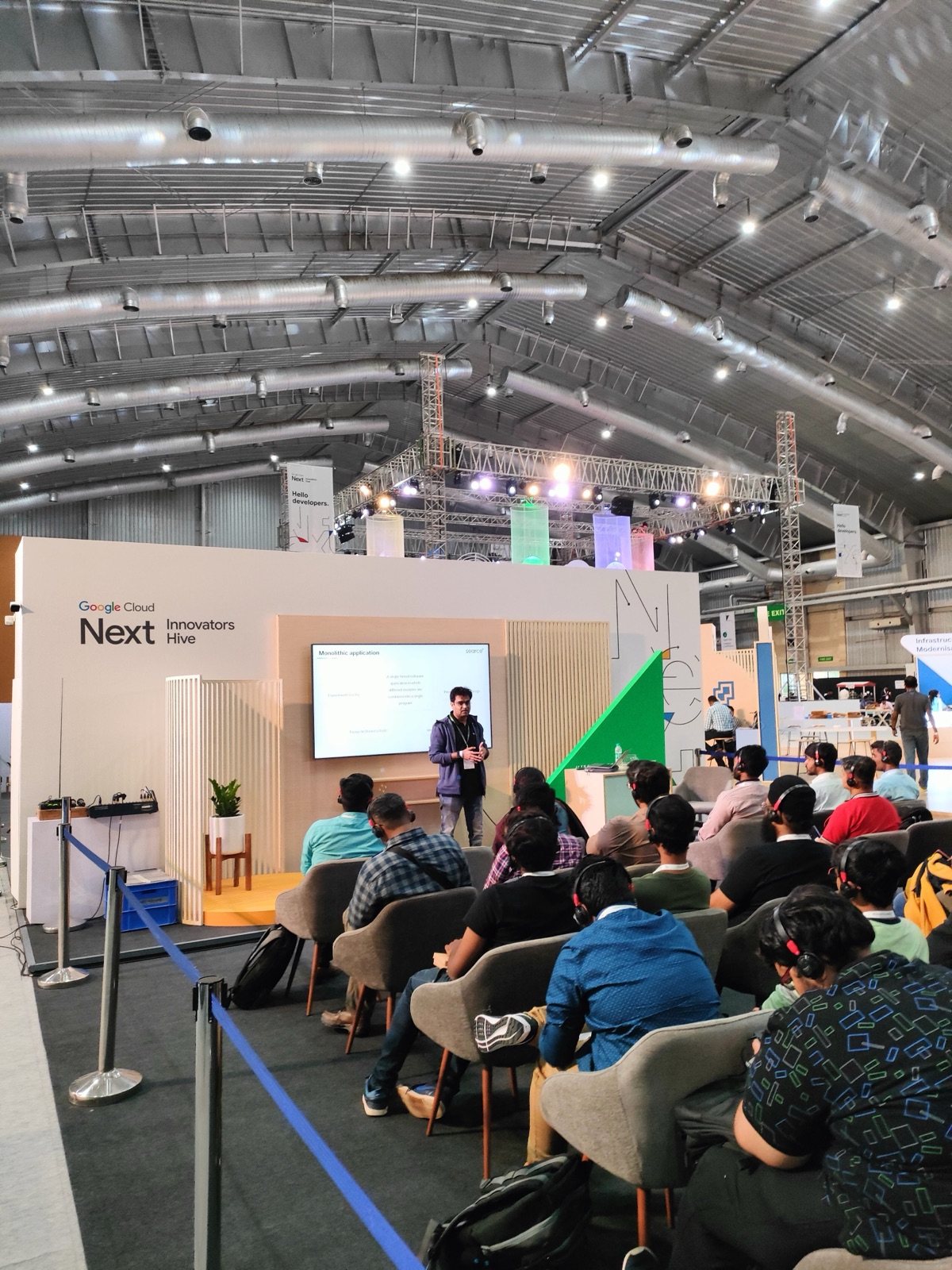 On stage — monolithic application slide